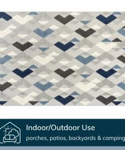 Well Woven Beni Blue Modern Indoor Outdoor Rug