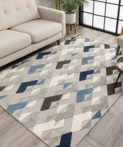 Well Woven Beni Blue Modern Indoor Outdoor Rug
