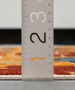 Well Woven Audun Modern Geometric Indoor/Outdoor Red High-Low Rug