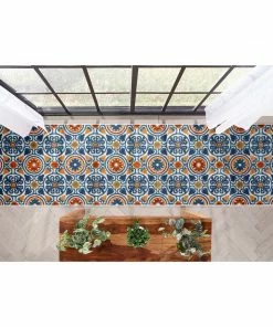 Well Woven Audun Modern Geometric Indoor/Outdoor Blue High-Low Rug