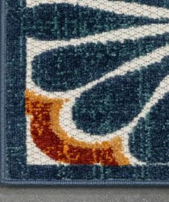 Well Woven Seri Modern Geometric Indoor/Outdoor Blue High-Low Rug