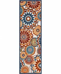 Well Woven Seri Modern Geometric Indoor/Outdoor Blue High-Low Rug