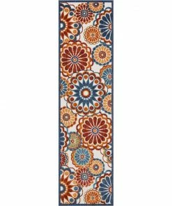 Well Woven Seri Modern Geometric Indoor/Outdoor Blue High-Low Rug