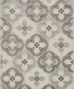 Well Woven Loewy Modern Geometric Indoor/Outdoor Grey High-Low Rug