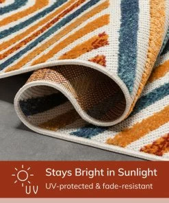 Well Woven Neema Modern Floral Indoor/Outdoor Terracotta High-Low Rug