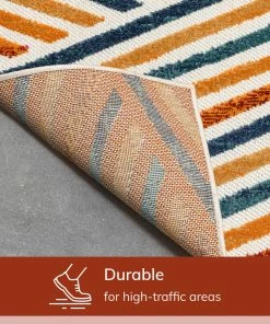 Well Woven Neema Modern Floral Indoor/Outdoor Terracotta High-Low Rug