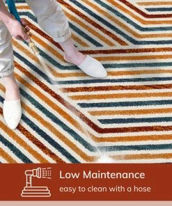 Well Woven Neema Modern Floral Indoor/Outdoor Terracotta High-Low Rug