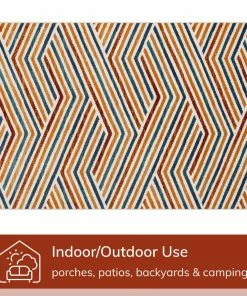 Well Woven Neema Modern Floral Indoor/Outdoor Terracotta High-Low Rug