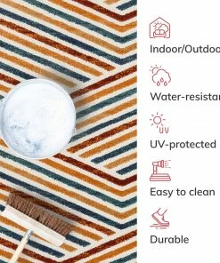 Well Woven Neema Modern Floral Indoor/Outdoor Terracotta High-Low Rug