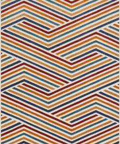 Well Woven Neema Modern Floral Indoor/Outdoor Terracotta High-Low Rug