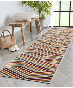 Well Woven Neema Modern Floral Indoor/Outdoor Terracotta High-Low Rug