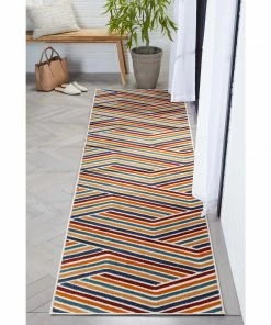 Well Woven Neema Modern Floral Indoor/Outdoor Terracotta High-Low Rug