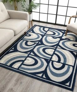 Well Woven Lucente Blue Modern Indoor Outdoor Rug