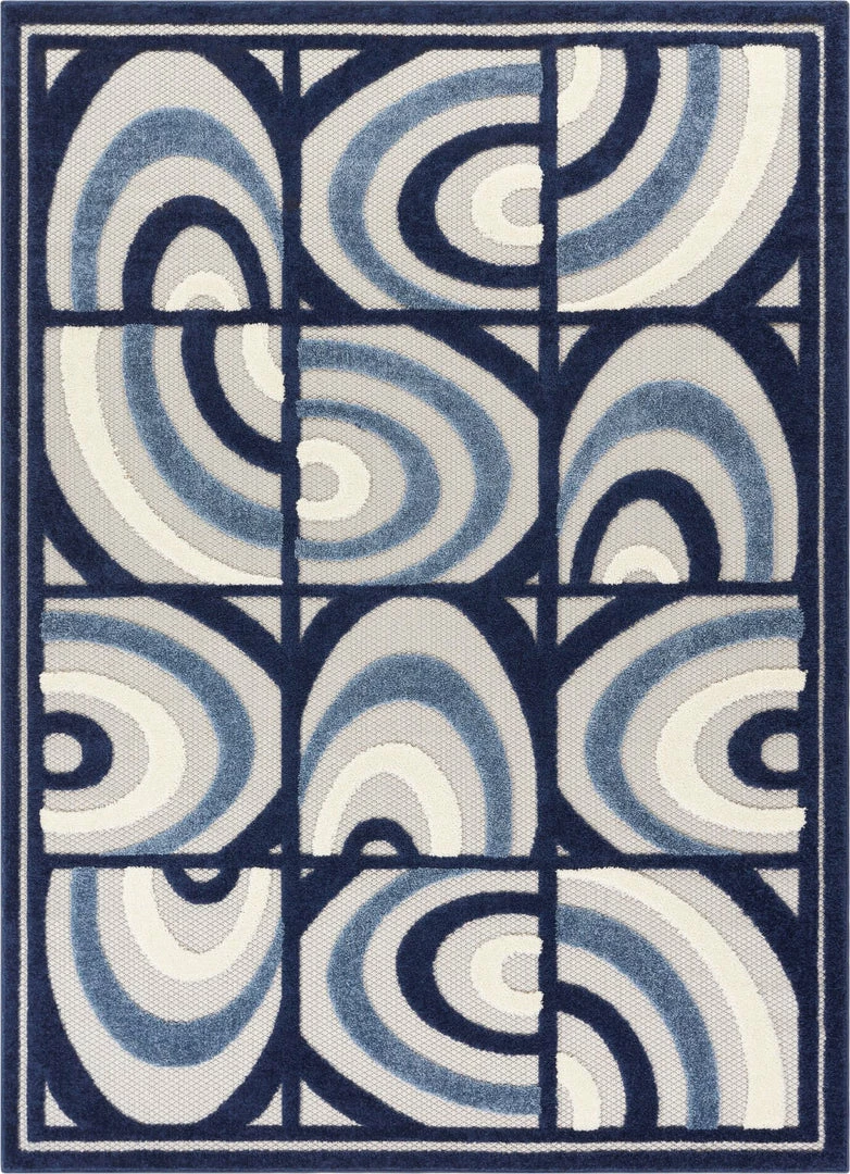 Well Woven Lucente Blue Modern Indoor Outdoor Rug 1 Well Woven Lucente Blue Modern Indoor Outdoor Rug