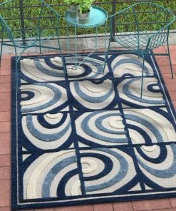 Well Woven Lucente Blue Modern Indoor Outdoor Rug 9 Well Woven Lucente Blue Modern Indoor Outdoor Rug