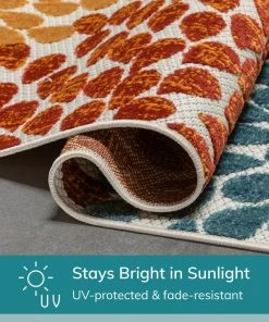 Well Woven Senna Modern Floral Indoor/Outdoor Ivory High-Low Rug