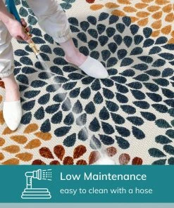 Well Woven Senna Modern Floral Indoor/Outdoor Ivory High-Low Rug