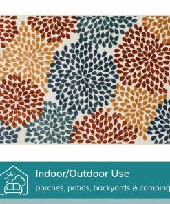 Well Woven Senna Modern Floral Indoor/Outdoor Ivory High-Low Rug