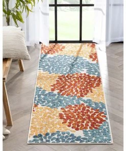 Well Woven Senna Modern Floral Indoor/Outdoor Ivory High-Low Rug