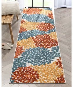 Well Woven Senna Modern Floral Indoor/Outdoor Ivory High-Low Rug