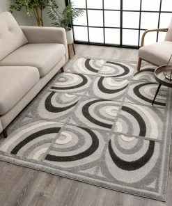 Well Woven Lucente Grey Modern Indoor Outdoor Rug