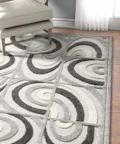 Well Woven Lucente Grey Modern Indoor Outdoor Rug