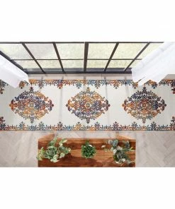 Well Woven Arid Modern Medallion Persian Indoor/Outdoor Ivory High-Low Rug