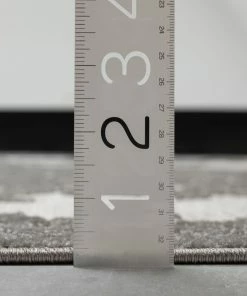 Well Woven Arid Modern Medallion Persian Indoor/Outdoor Grey High-Low Rug