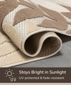 Well Woven Mariah Modern Floral Indoor/Outdoor Ivory High-Low Rug