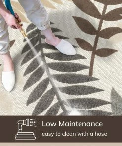 Well Woven Mariah Modern Floral Indoor/Outdoor Ivory High-Low Rug