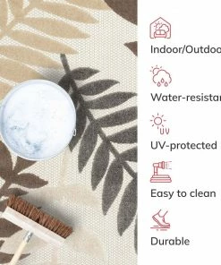 Well Woven Mariah Modern Floral Indoor/Outdoor Ivory High-Low Rug