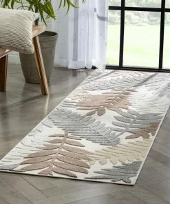 Well Woven Mariah Modern Floral Indoor/Outdoor Ivory High-Low Rug