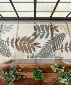 Well Woven Mariah Modern Floral Indoor/Outdoor Ivory High-Low Rug