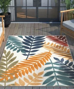Well Woven Mariah Ivory Multi Tropical Indoor Outdoor Rug