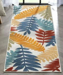 Well Woven Mariah Ivory Multi Tropical Indoor Outdoor Rug