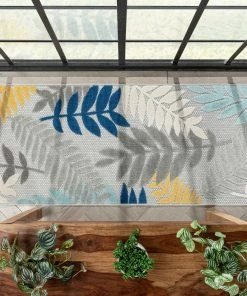 Well Woven Mariah Grey Tropical Indoor Outdoor Rug 29 Well Woven Mariah Grey Tropical Indoor Outdoor Rug