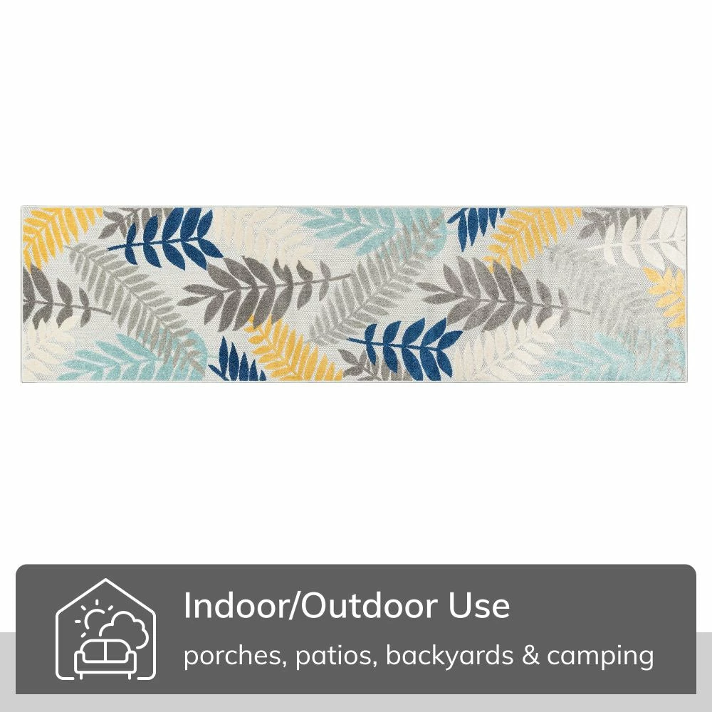 Well Woven Mariah Grey Tropical Indoor Outdoor Rug 15 Well Woven Mariah Grey Tropical Indoor Outdoor Rug