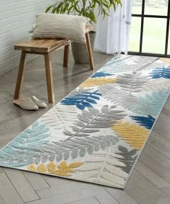 Well Woven Mariah Grey Tropical Indoor Outdoor Rug 32 Well Woven Mariah Grey Tropical Indoor Outdoor Rug