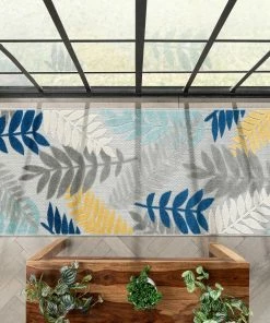 Well Woven Mariah Grey Tropical Indoor Outdoor Rug 33 Well Woven Mariah Grey Tropical Indoor Outdoor Rug