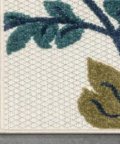 Well Woven Neveh Beige Modern Floral Indoor Outdoor Rug