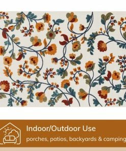 Well Woven Neveh Beige Modern Floral Indoor Outdoor Rug