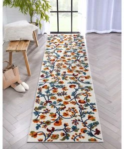 Well Woven Neveh Beige Modern Floral Indoor Outdoor Rug