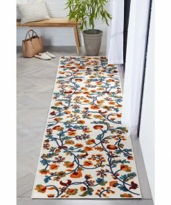 Well Woven Neveh Beige Modern Floral Indoor Outdoor Rug