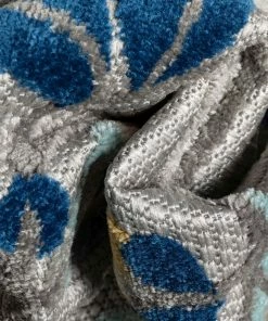 Well Woven Neveh Grey Modern Floral Indoor Outdoor Rug