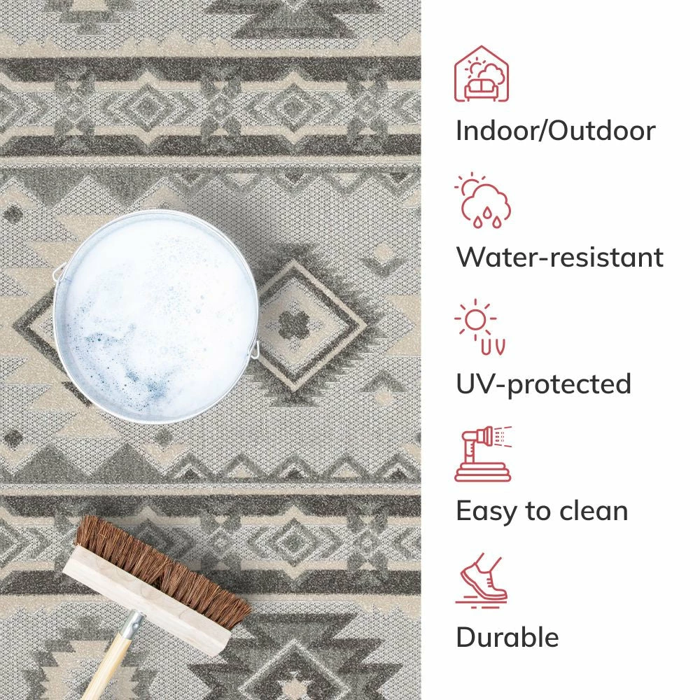 Well Woven Mamba Grey Modern Indoor Outdoor Rug 6 Well Woven Mamba Grey Modern Indoor Outdoor Rug
