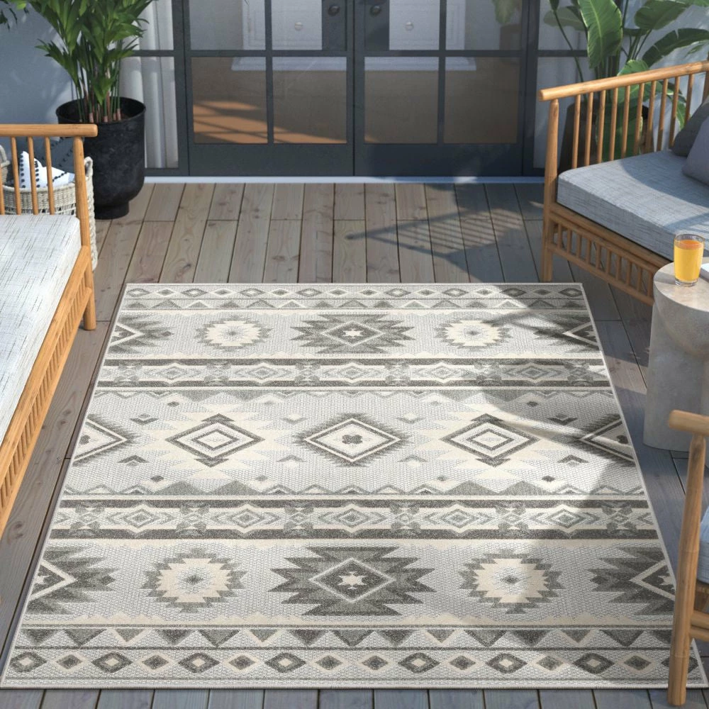 Well Woven Mamba Grey Modern Indoor Outdoor Rug 12 Well Woven Mamba Grey Modern Indoor Outdoor Rug