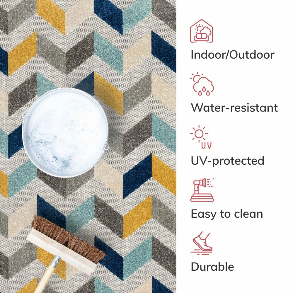 Well Woven Bela Blue Modern Indoor Outdoor Rug 6 Well Woven Bela Blue Modern Indoor Outdoor Rug