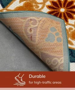 Well Woven Cabo Floral Bold Multi-Color Indoor/Outdoor High-Low Rug