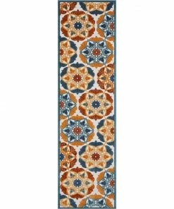 Well Woven Cabo Floral Bold Multi-Color Indoor/Outdoor High-Low Rug