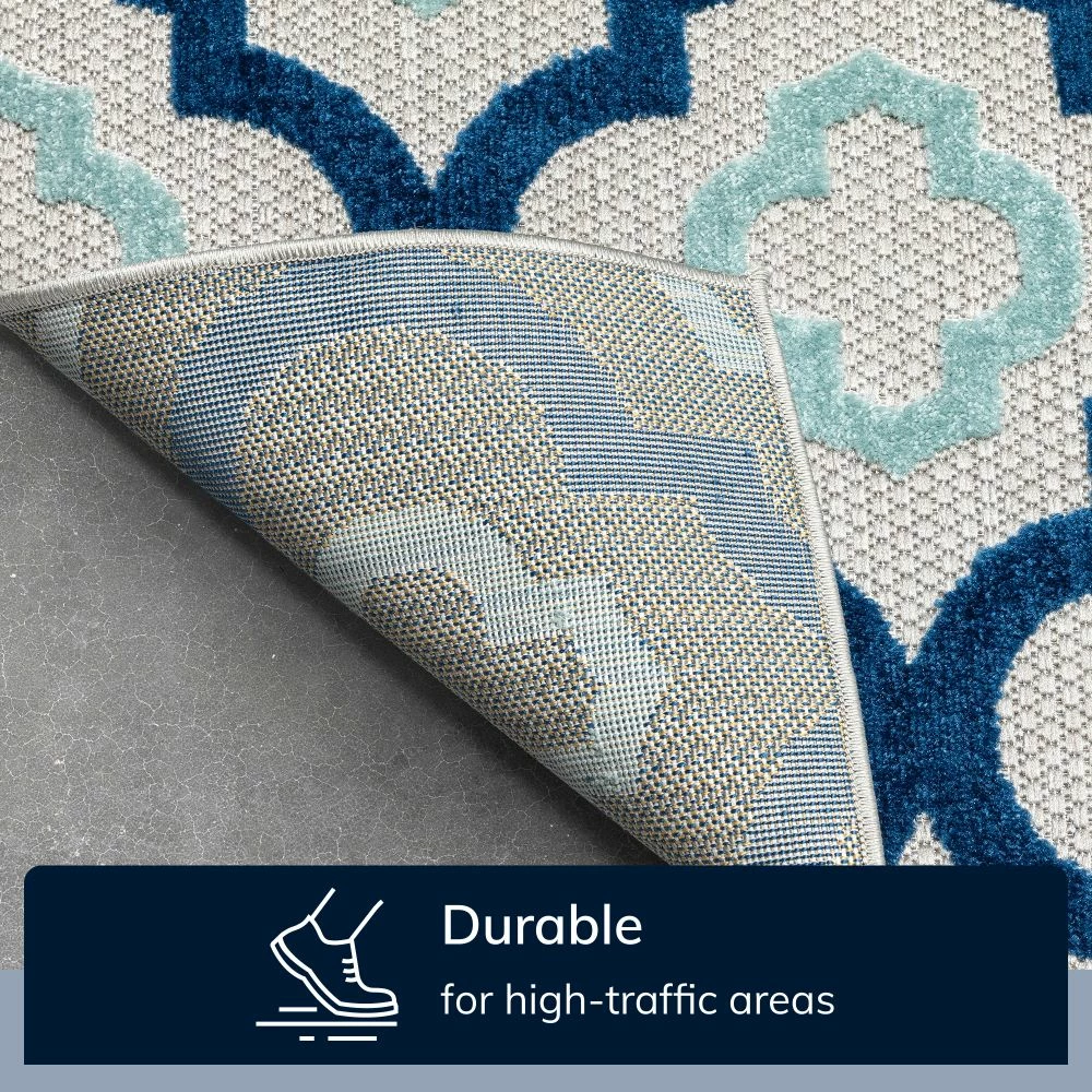 Well Woven Illuminate Blue Modern Indoor Outdoor Rug 6 Well Woven Illuminate Blue Modern Indoor Outdoor Rug